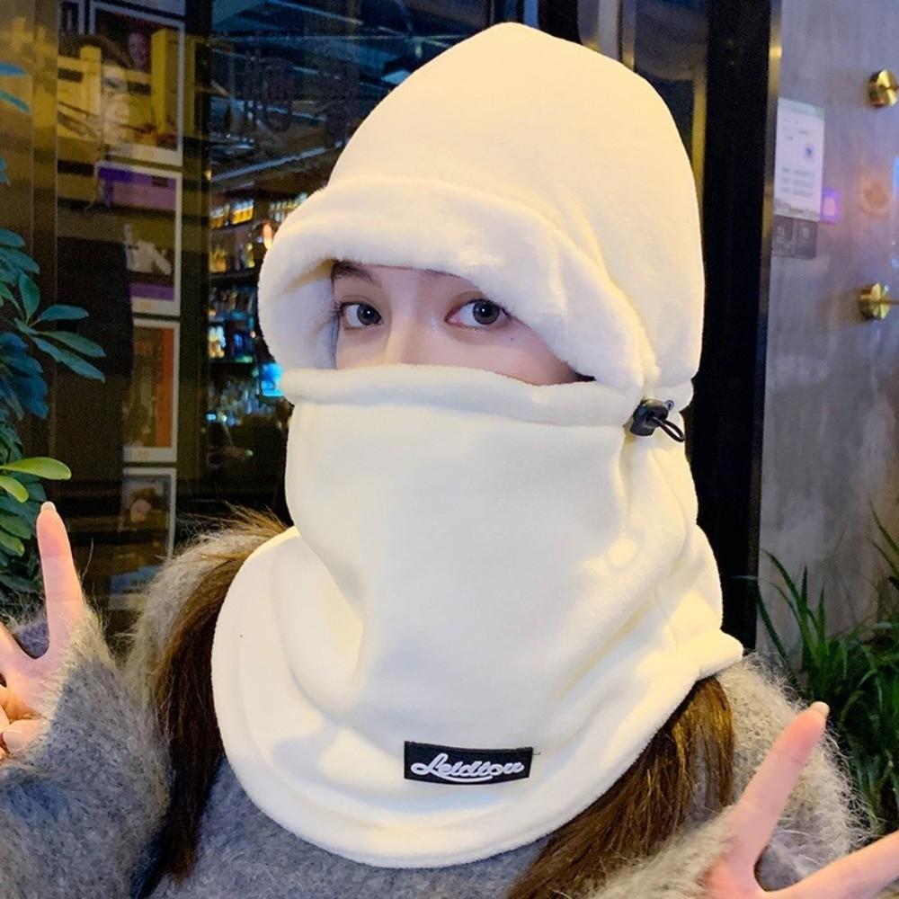 Thickned Beanies Cap Plush Winter Hat Scarf Set Fashion Ski Cycling Hat Outdoor