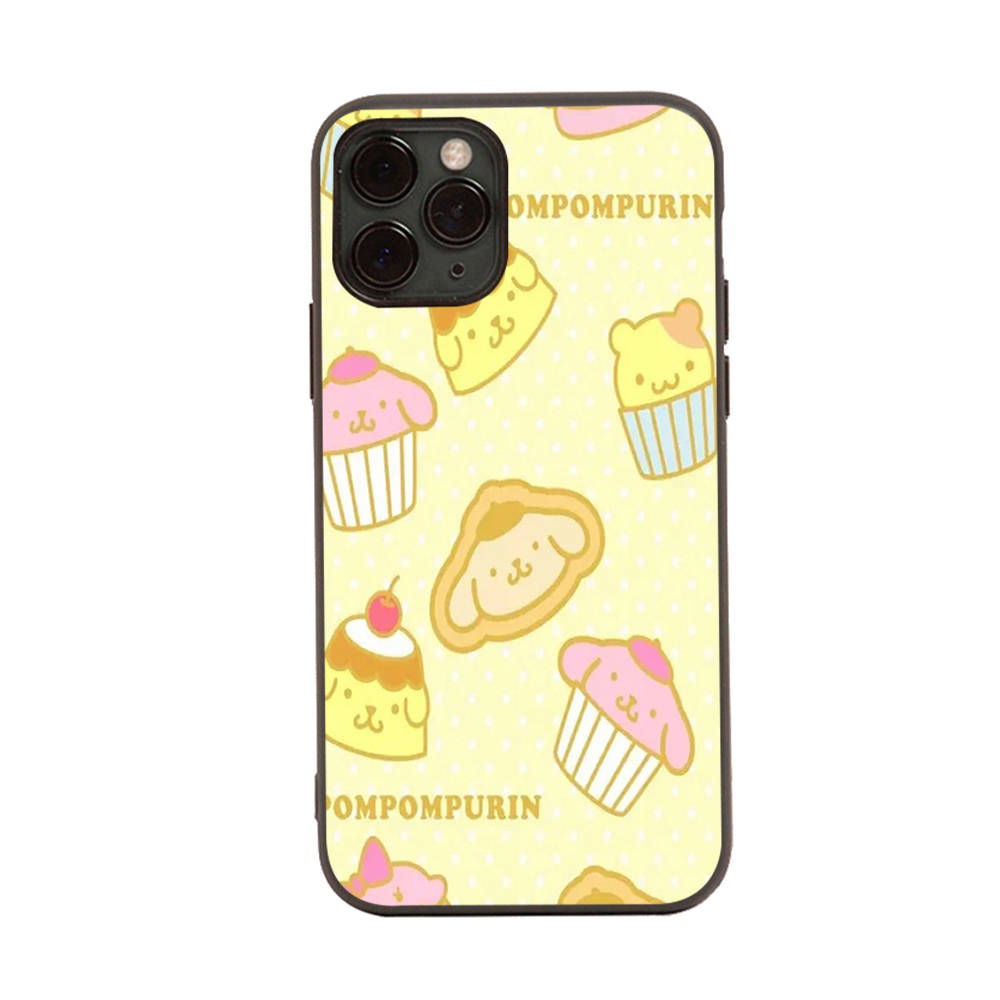 HK27 Мультяшный черный чехол Pompom Purin для iPhone 16 15 Plus 14 13 Pro 8 SE XR XS Max P30 Nova 5T Y5P Y6 Y7 Y8P Y9 Realme C30 C33 C31 VIVO Y36 V27