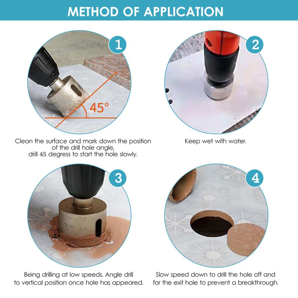 18 шт. алмазных сверл для керамики, набор сверл для алмазной кольцевой пилы 0,2 дюйма ~ 2 дюйма