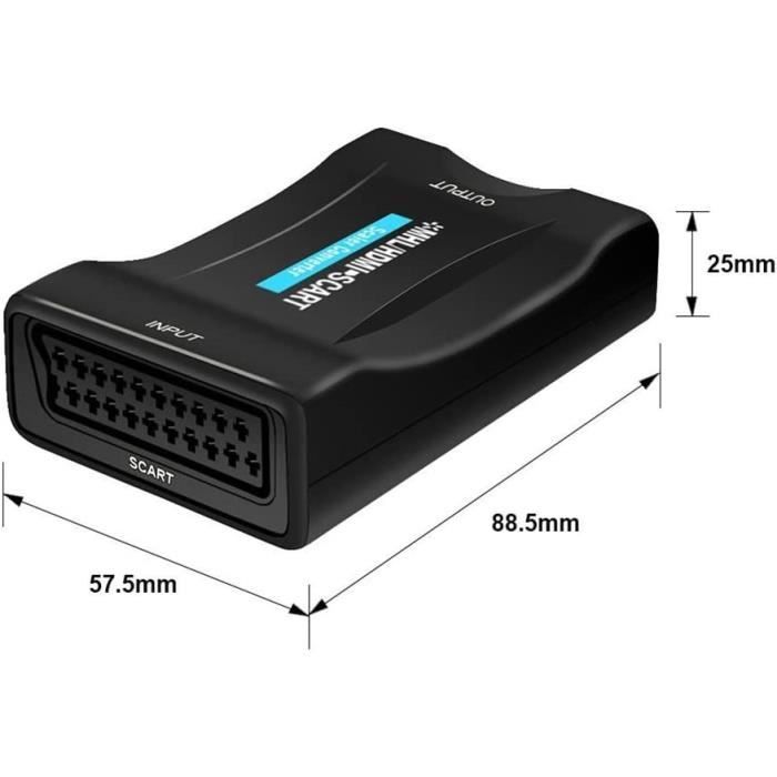 Adaptateur - Peritel - A538 - 1080p - 60Hz - Convertisseur Analogique vers Numérique