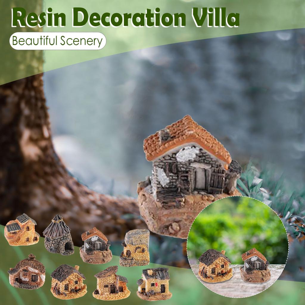 Gardening Creative Micro Small House Villa Resin Decoration