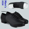 Black Soft Sole Tap Dance Shoes: Available In European, US, and American Sizes for Men, Women, and Kids
