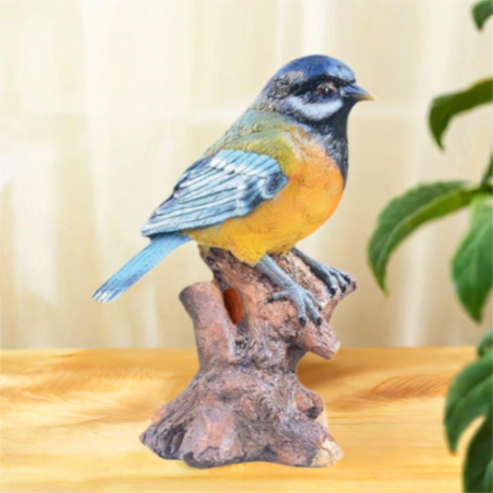 Vintage Garden Bird Sculpture Cute Bird Statue Durable Miniature Bird Figurine  Outdoor Patio Porch