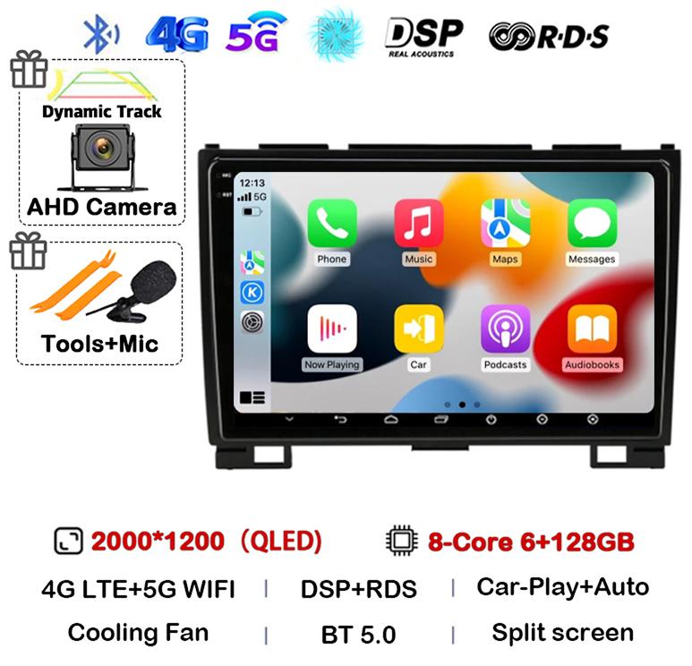 Android 14 Carplay Auto 360 Camera для Great Wall Haval Hover H5 H3 2011-2016 Автомобильный Радио Мультимедийный Плеер GPS Навигация Стерео