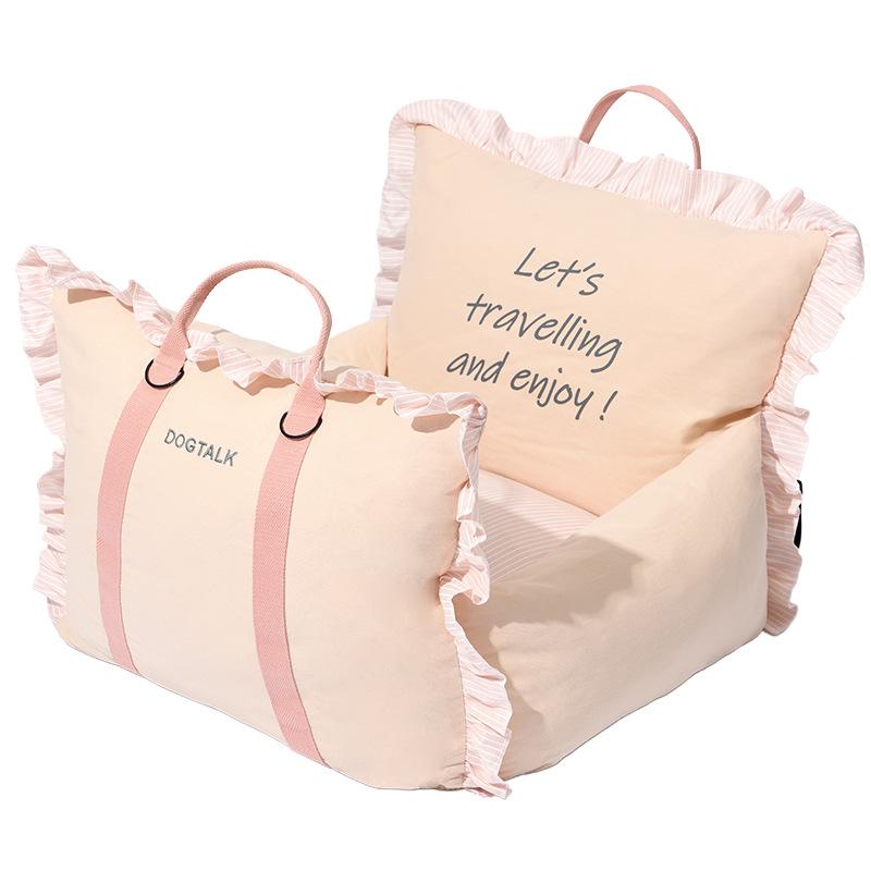 Собачья будка в машину с оригинальным рисунком вышивки медведя, многофункциональное гнездо для автомобиля, мальтийский йоркширский медведь, плюшевый кот, собачье автокресло