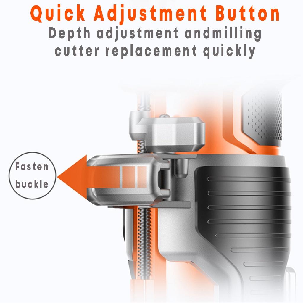 220V 1280W MPT Wood Electric Trimmer Woodworking Milling Electric Hand Trimmer Laminator Router Edge Joiners Set 35000r/min