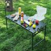 Регулируемый складной уличный стол из углеродистой стали для кемпинга, барбекю, пикника и чаепития