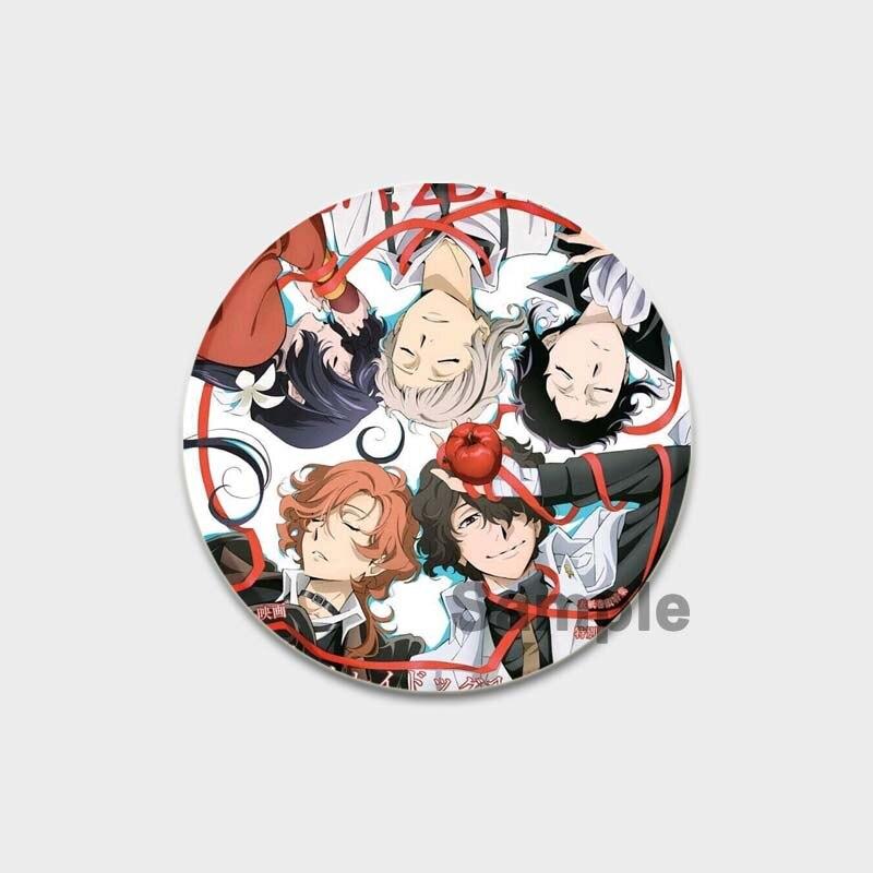 58 мм аниме булавка Bungo Stray Dogs нагрудные булавки Chuuya Ranpo Yosano акриловая брошь ручной работы из эпоксидной смолы значок ювелирный аксессуар для рубашки-сумки