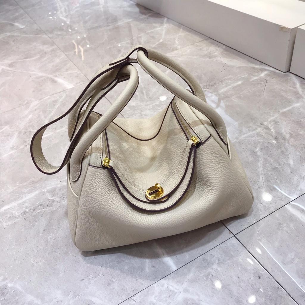 Women's Bag New Fashionable Togo Leather Luxury Single Shoulder Lindi Bag Handheld Doctor's Bag Versatile Cross Shoulder Women's Bag