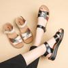 Fashion Mom Sandals Made of Genuine Leather for Middle-aged and Elderly Women In the Summer of 2025 Middle-aged Flat Sandals for Women