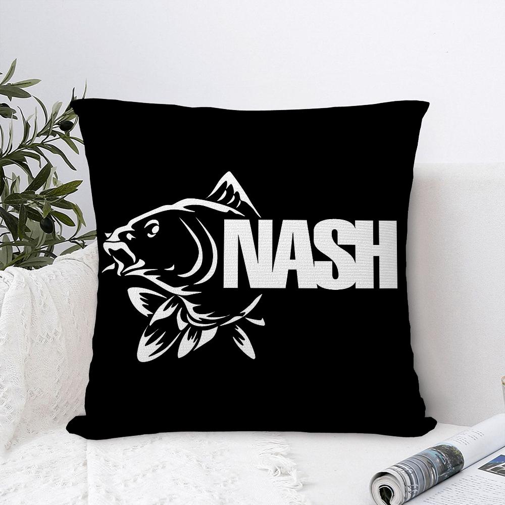 Чехол на подушку с логотипом N-Nash Fishing, плюшевая ткань, мягкий чехол на подушку, двусторонний принт, чехол на диванную подушку, декоративный чехол на подушку