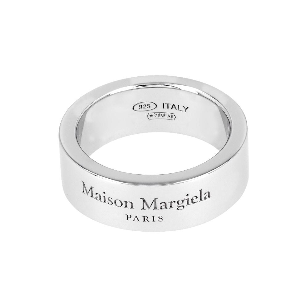 Maison Margiela Кольцо серебряное с гравировкой логотипа 6,5 мм Sm1uq0124 P8865 102