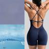 Women's Seamless Yoga Outdoor Beauty Back Sports Underwear Peach Hip Fitness Halter Tight Bodysuit