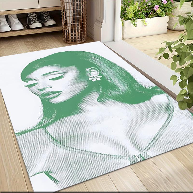 Modern Artistic Portrait Carpet Rug Soft Washable Antislip Home Living Room Sofa Mats Personalized Christmas Rug