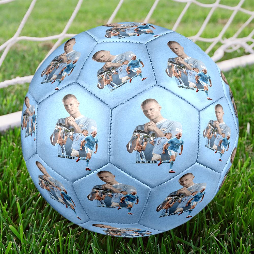 1pc Haalands Manchester City Moment Size 5 Soccer Ball PVC Football Sports Matches Training Outdoor Games Beach Elastic Balls 07e11