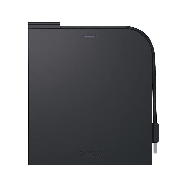 Buffalo (BUFFALO) USB 3.2 (Gen 1) Compatible Portable DVD Drive with Burner Software, Black, DVSM-PTV8U3-BKB