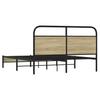 Bed Frame without Mattress 160 x 200 cm Sonoma Oak Wood Based Material
