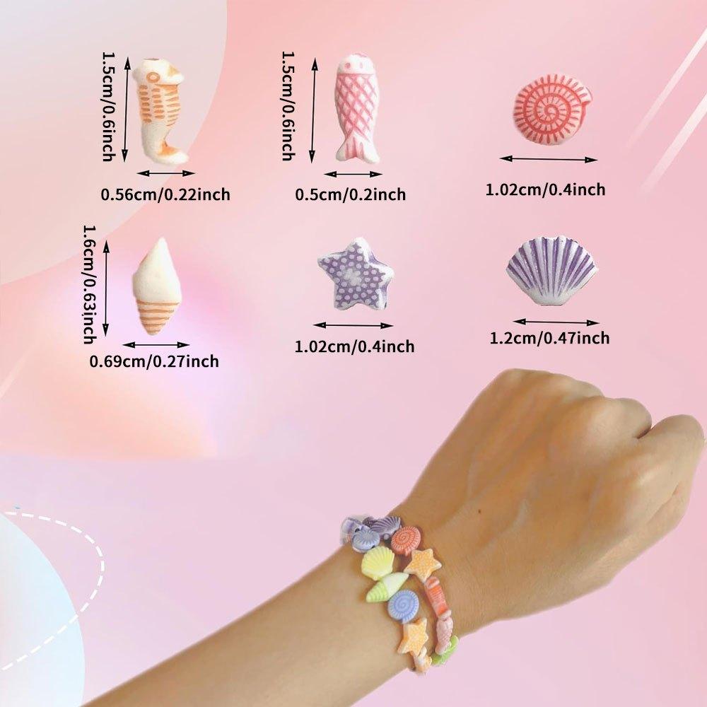 100/300 Pcs of Acrylic Material, Marine Animal Beads, Cute Craft Beads, Loose Beads, Colored Fish Spacing Beads, DIY Bracelets and Necklaces