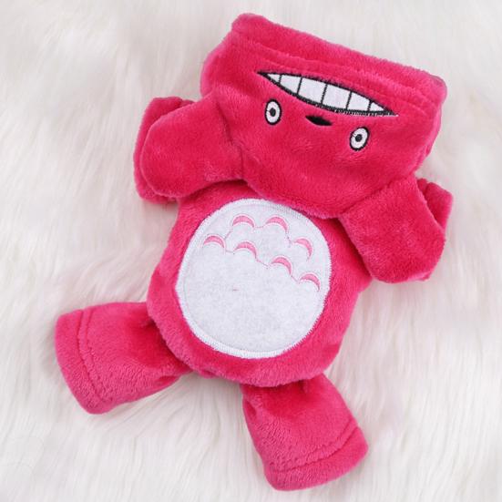 Декор для ушей с капюшоном, плюшевые теплые пуговицы на четырех ножках, пальто для домашних животных, мультяшная форма, собака