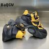 Кроссовки мужские зимние плюшевые теплые зимние туфли модные повседневные из микрофибры кожаный верх увеличенная внутренняя платформа спортивная обувь