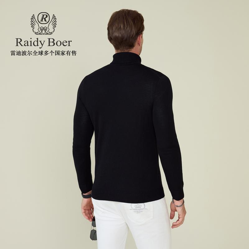 100% Sheep Wool Men's High Collar Sweater