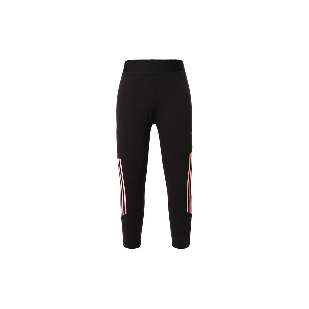 adidas Эластичные облегающие полосатые ретро-спортивные повседневные брюки женские, черные, DW9928