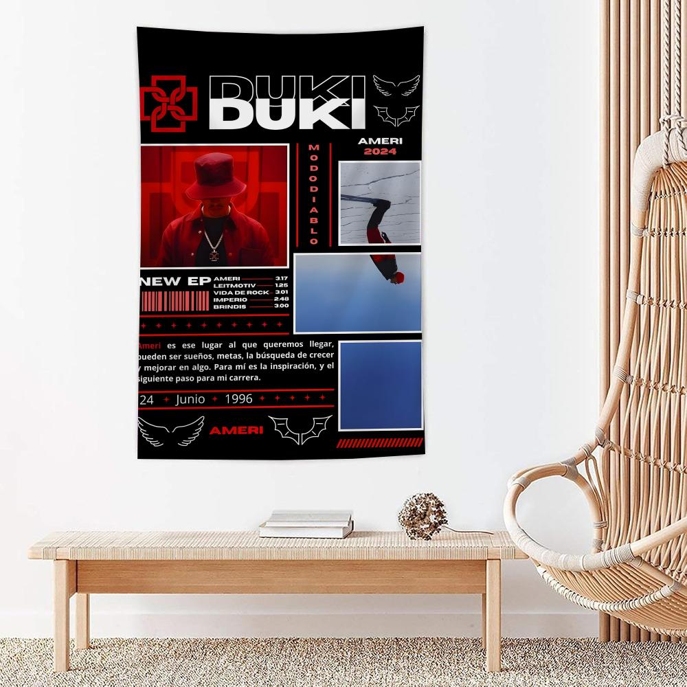Singer Rapper Dduki Tapestry Microfiber Wall Hanging For Bedroom Living Room Decor Outdoor Festival Garden Bar Background