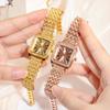 NEW Watch for Women Luxury Gold Square Diamond Women Watches Steel Band Business Ladies Quartz Wristwatch Gift Clock