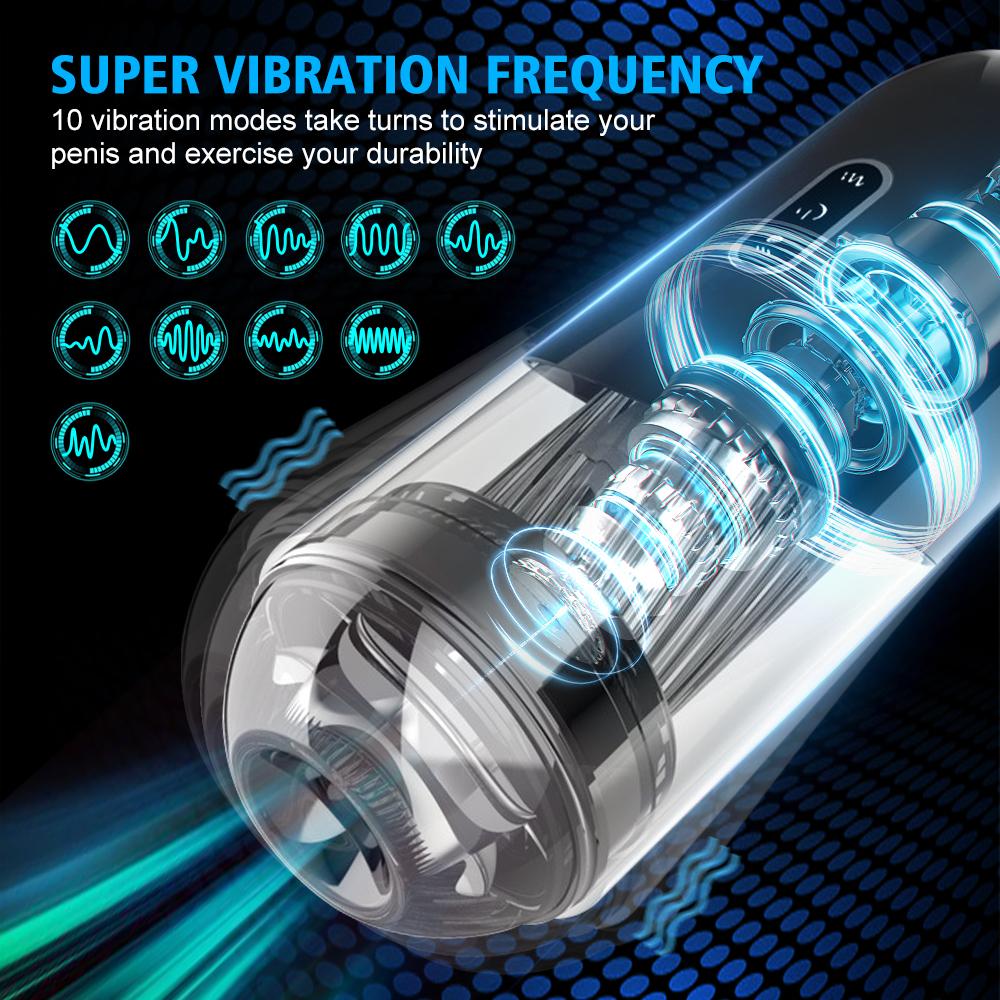 Automatic Masturbator Cup, Sucking Vibrator Vaginal Penis Blowjob Machine, Masturbation Cup Sex Toy for Men Adult Supply 18+