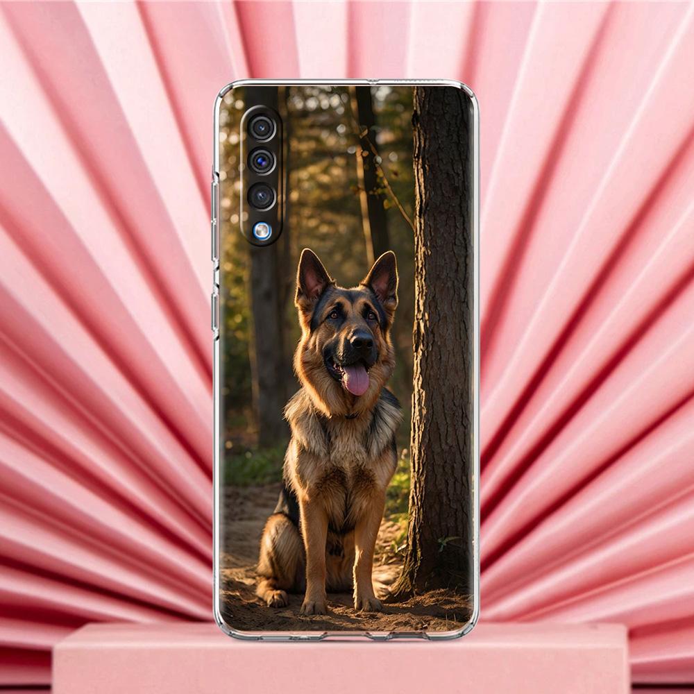 Чехол Для Samsung A56 A36 A26 A24 A16 A14 A12 A32 A50 A70 A22 A40 A34 A54 A42 A52 5G A04s A06 Обложка Мультяшная Собака Немецкая Овчарка