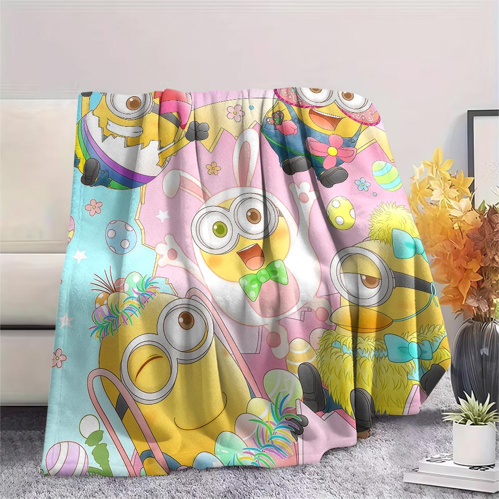Minions Flannel Blanket, High quality Comfortable for All Seasons, Home Decor, Warmth and Comfort