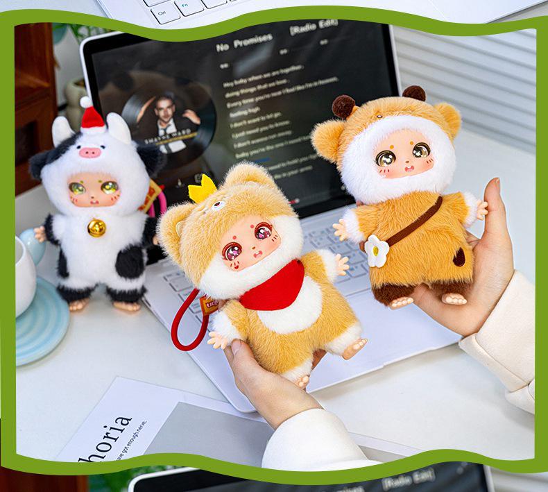 Модный Эмалированный Кукла Плюшевая Игрушка Подвеска - Милый Мультяшный Животное Шарм