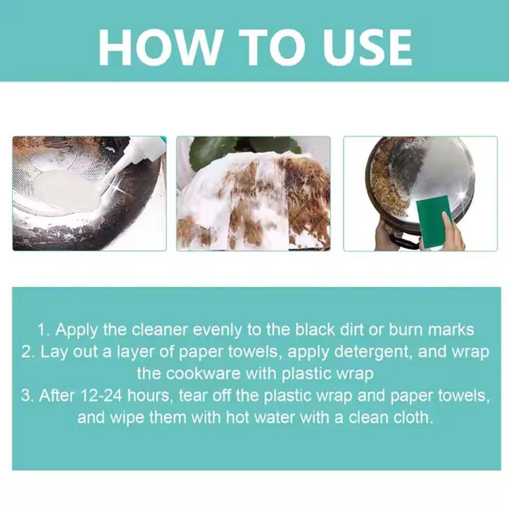 150 мл очиститель для посуды Удаляет черный налет с нержавеющей стали Средство для чернения черного дна кастрюль Полировка черного дна кастрюль Домашняя кухня