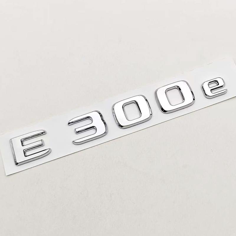New 3D ABS Chrome Black Car Styling Logo E300e E300de Badge Rear Trunk Emblem Sticker Decals For Mercedes Benz E300e E300de W214