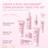LAIKOU Japan Sakura Skin Care 7-pieces set, Face Cleanser Toner Serum Cream Mud Mask Sunscreen Eye Cream