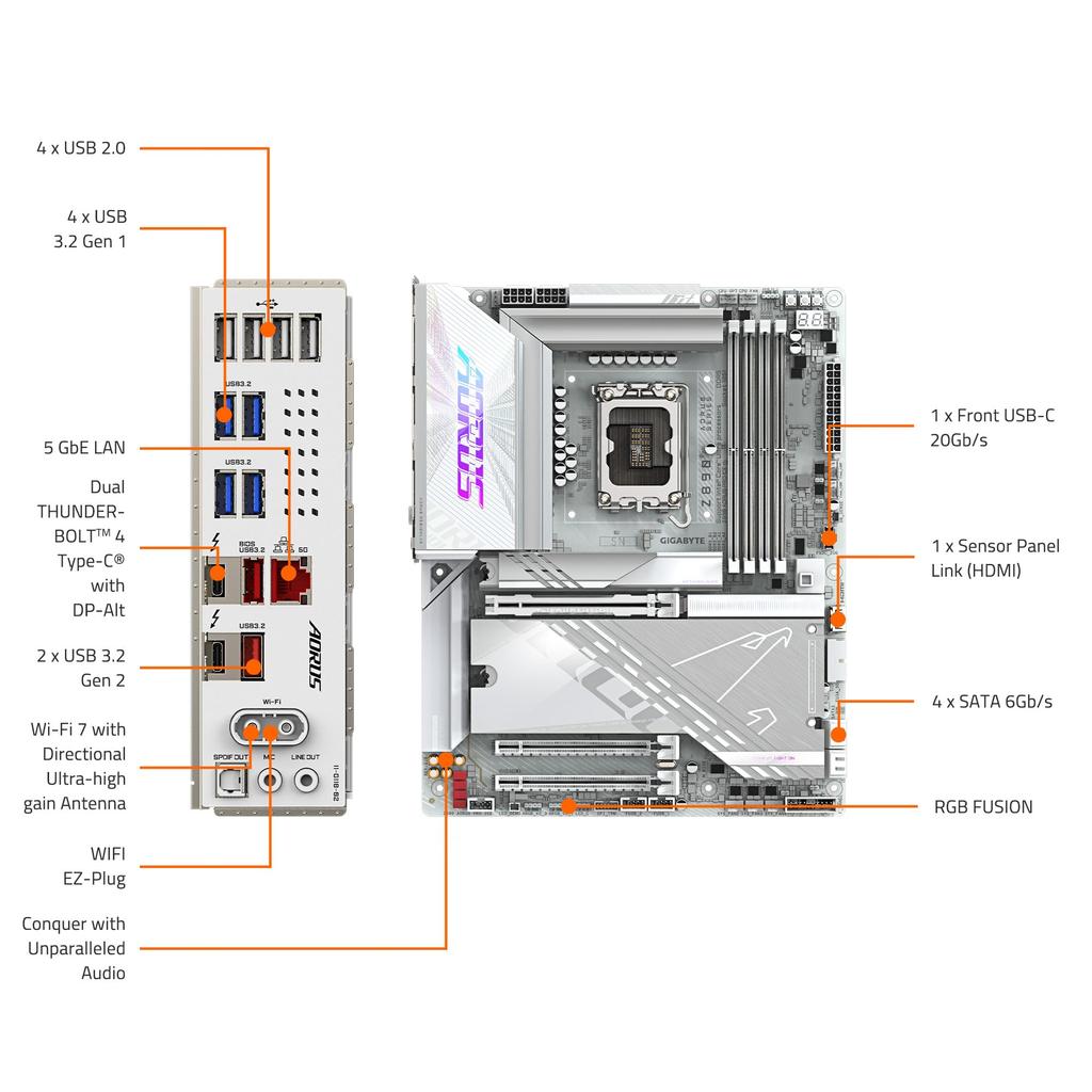 Gigabyte Материнская плата Z890 AORUS PRO ICE ATX MB6595