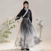 Мужской Костюм Косплея Hanfu в Стиле Wei-Jin, Традиционный Китайский Hanfu, Ученый, Рисунок Тушью