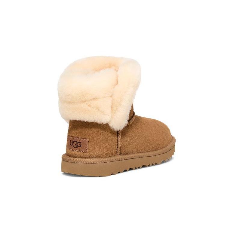 UGG Удобные теплые дышащие ботинки с низким вырезом из овчины и шерсти, детские ботинки коричневого цвета 1153637K-CHE