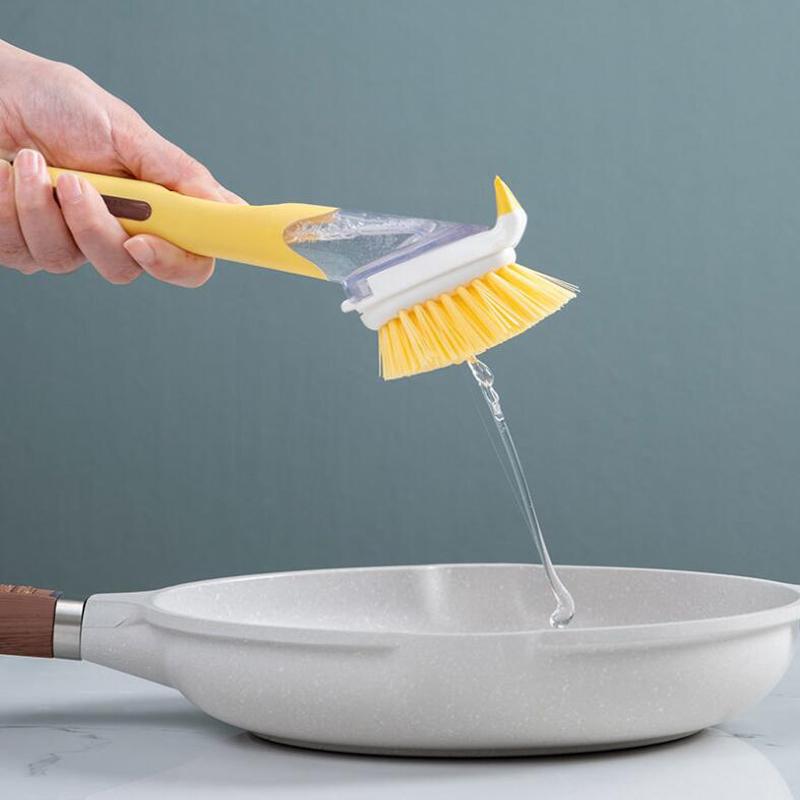 Kitchen Scrub Soap Dispensing Dish Brush With Soap Dispenser