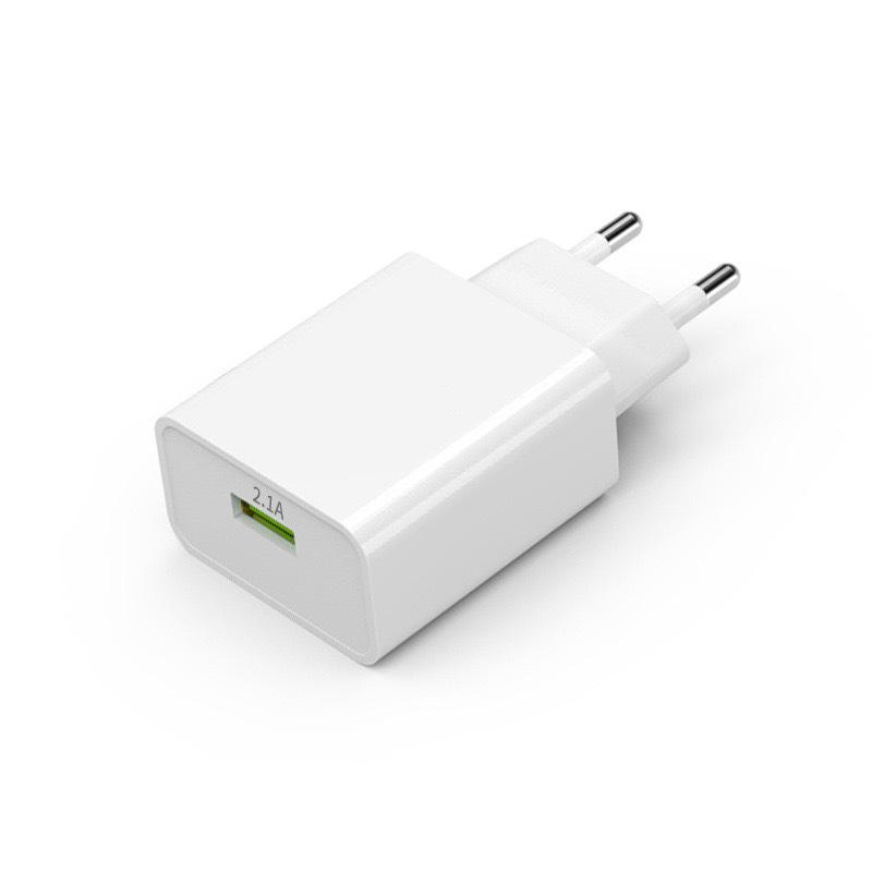 Быстрое зарядное устройство 5 В 2,1 А, высокая мощность, один порт, 1 USB, спецификации ЕС/США, совместимо с мобильными телефонами