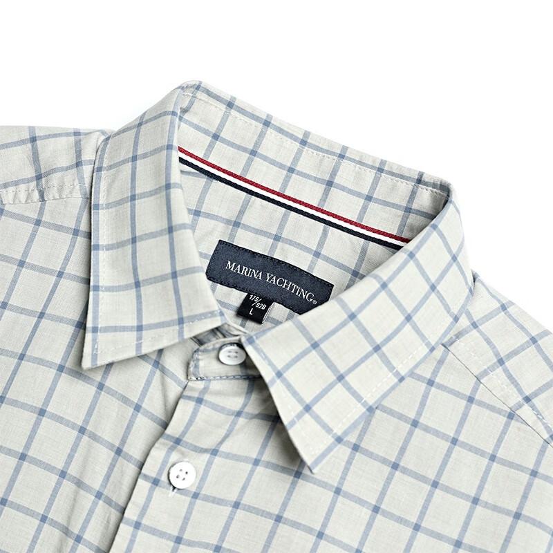 MARINA YACHTING Men's Slim Fit Washed Long Sleeve Shirt YW25WH021M