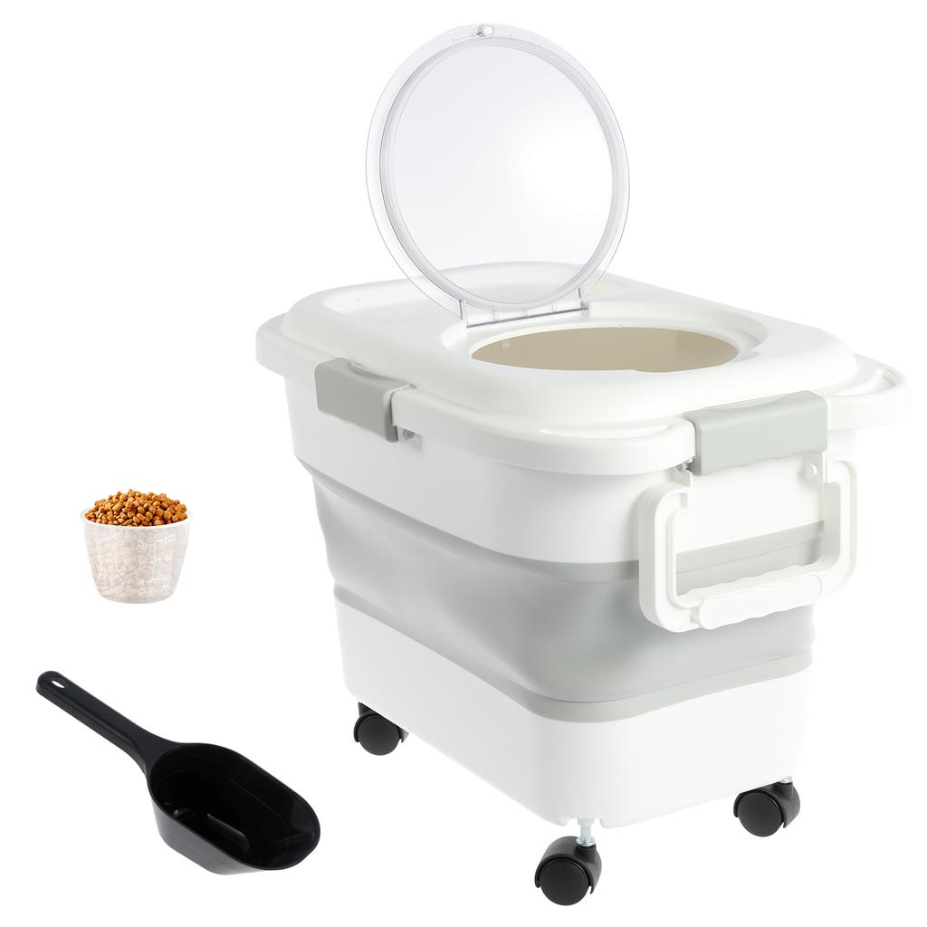 15/45 кг складной контейнер для хранения корма для домашних животных, контейнер для корма для кошек и собак, влагостойкие герметичные ящики для хранения сухого зерна и риса