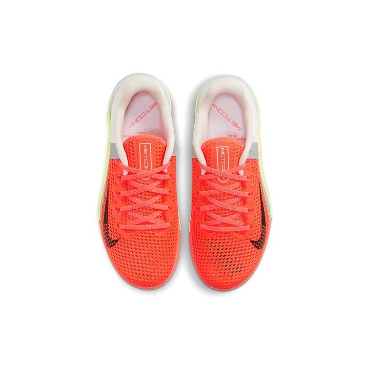 Nike Metcon 6 Bright Mango Light Zitron Женские кроссовки Оранжевые едва-зеленые Темно-дымчато-серые AT3160-800
