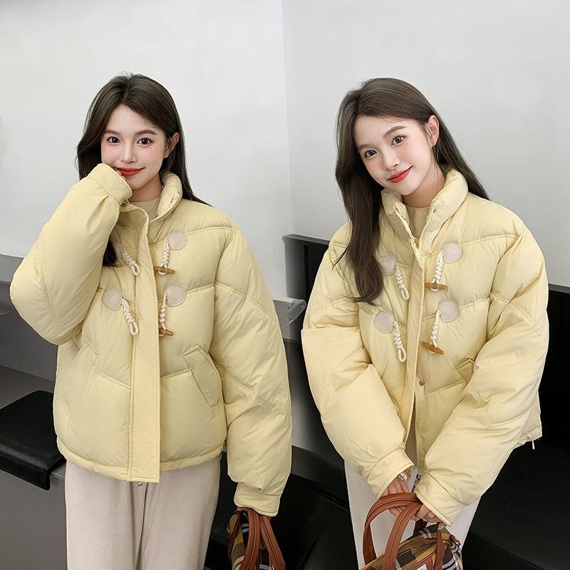 Corner Buckle Bread Clothes Women's Winter Thickened Warm Down Cotton Clothes Short Loose Version Cotton-padded Jacket