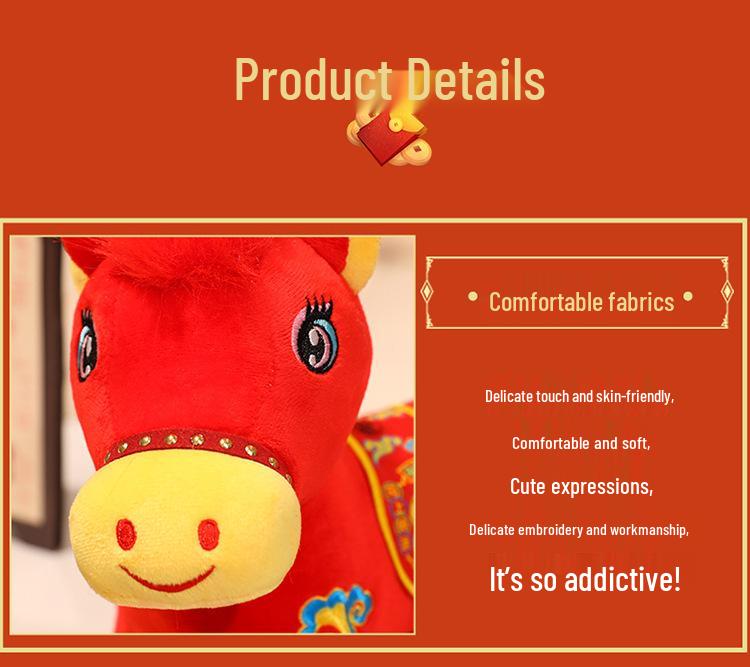 2026 год Лошади Зодиака Плюшевая кукла Игрушка Орнамент Украшение