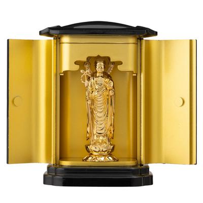 Статуя Будды Коясу Дзидзо Бодхисаттвы золотая с ПК Дзуси для безопасного божества-хранителя ребенка водного ребенка Такаока медное литье Дзобосацу pcZ (чистый покрытый) _