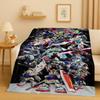 Sanrio Gundam Cartoon Robot Christmas Gift Flannel Blanket,Ultra Soft Warm Plush Throw for Home Bedroom Bed Sofa Cover Office