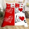 Love Comforter Set Queen King Full Size Heart Shaped Bedding Sets Full for Teen Girls Women Men Boys 3 Piece with 2 Pillow Shams