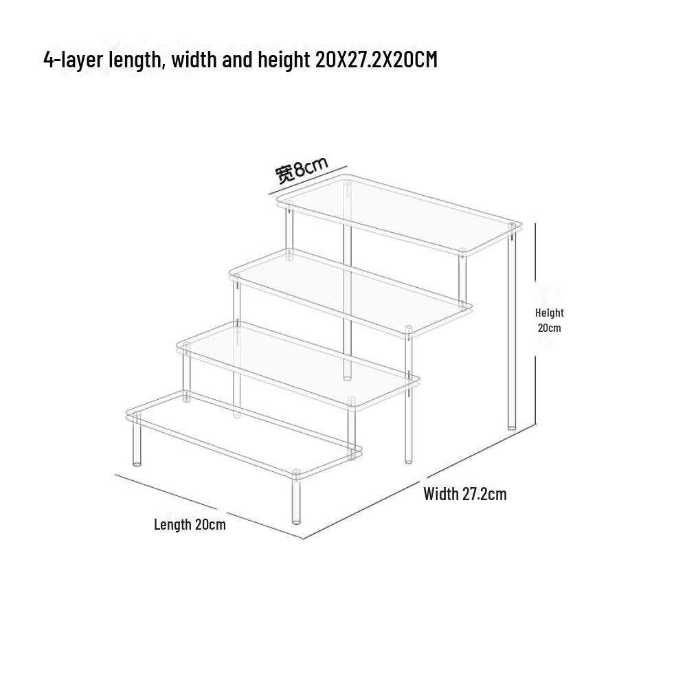 Акриловая многослойная ступенчатая стойка для коллекционных предметов Pop Mart Blind Box