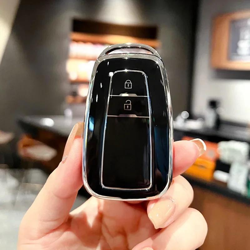 UWSY2 TPU Car Key Case For Toyota Camry CHR Prius Corolla RAV4 Prado 2017 2018 (2-BTN 3-BTN)